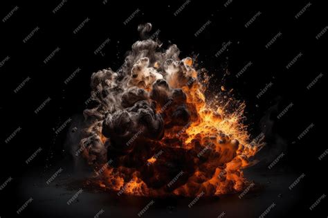 Premium AI Image | abstract fire and dust explode texture with smoke ...