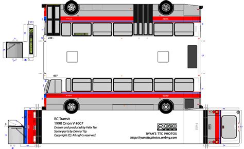 SP. Papel Modelismo: PaperBus 1990 Orion V - BC Transit