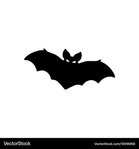 Silhouette of bat Royalty Free Vector Image - VectorStock