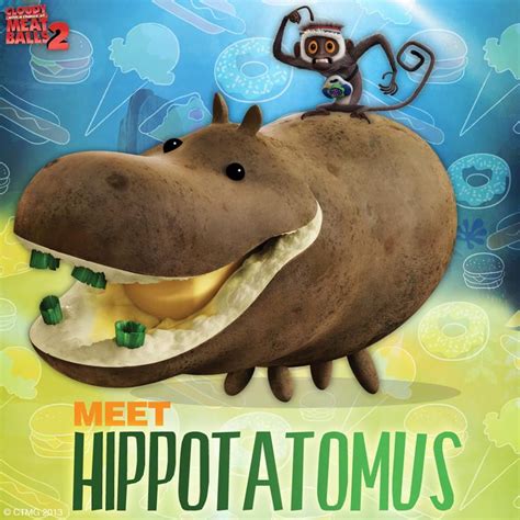 Potato hippo from cloudy with a chance of meatballs 2 | Food animals, Good food, Fun kids food