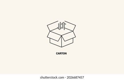 Carton Box Vector Logo Design Stock Vector (Royalty Free) 2026687457 ...