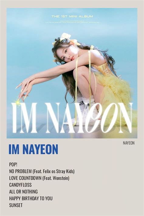 NAYEON (TWICE) - POP! minimalist poster | Belajar, Korea, Inggris