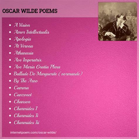 Oscar Wilde Love Poems