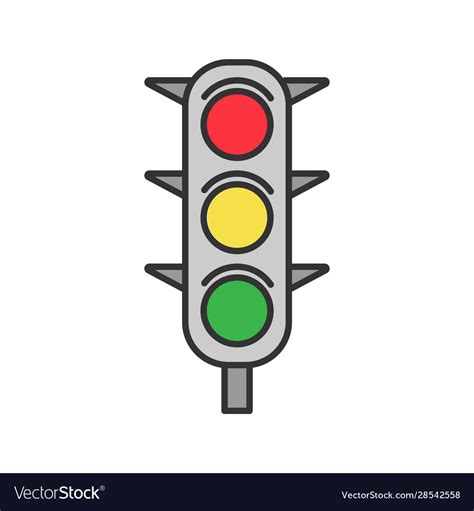 Traffic lights color icon Royalty Free Vector Image