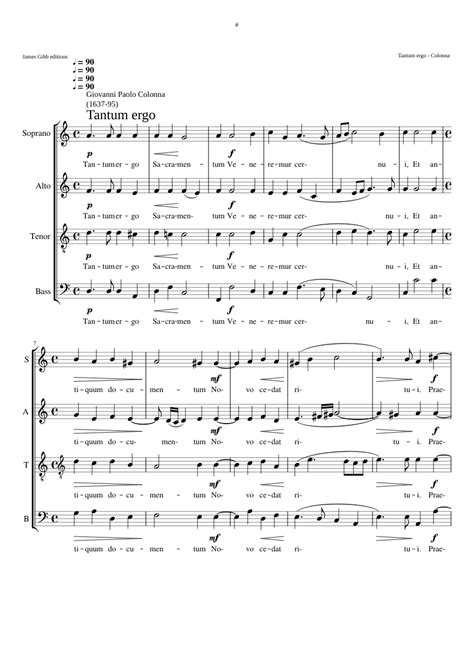 Tantum ergo - Giovanni Paolo Colonna Sheet music for Bass guitar (Solo ...