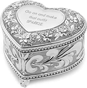 Amazon.com: Things Remembered Personalized Flourish Musical Heart Keepsake Box with Engraving ...