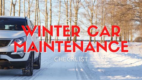 7 Items for Your Winter Car Maintenance Checklist