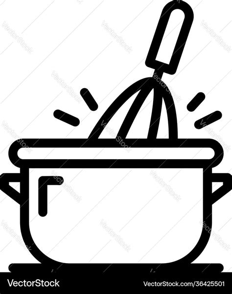 Cooking mix icon outline style Royalty Free Vector Image