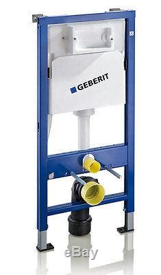 Geberit Duofix Wall Hung Toilet Frame Wc 1.12m Matt Chrome Plate + Brackets