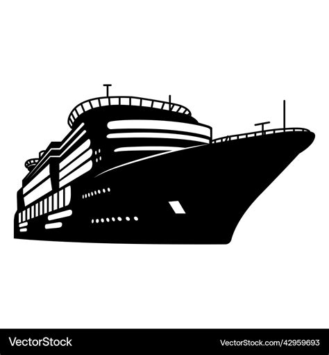 Cruise ship fancy cut-out high quality Royalty Free Vector