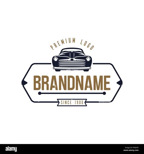 Retro Car Logo Template Design, vintage logo style Stock Vector Image ...