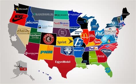 Map of the Largest Companies by State : r/MapPorn