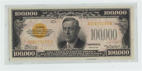 100,000 Dollars, Gold Certificate, United States, 1934 | National ...