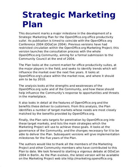 Free Strategic Plan - 49+ Free Word, PDF, PPT Format Download | Free ...