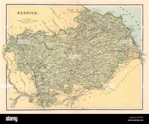 Berwickshire map hi-res stock photography and images - Alamy