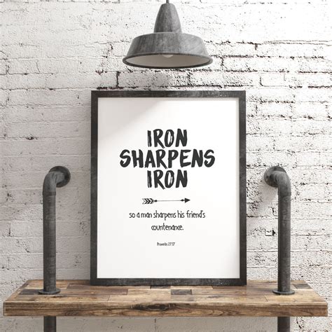 Iron Sharpens Iron Friendship Quote JPG PNG Printable & SVG Cut Files ...