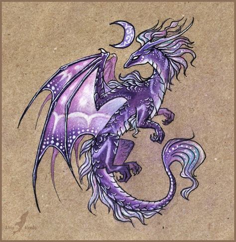 Dragon of a violet moon by AlviaAlcedo.deviantart.com on @deviantART | Dragon art, Dragon ...