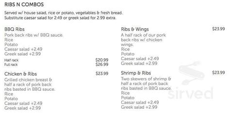 Menu for Golden Valley Restaurant in Trenton, Ontario