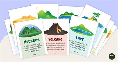 Natural Landforms for Kids Poster Collection | Teach Starter