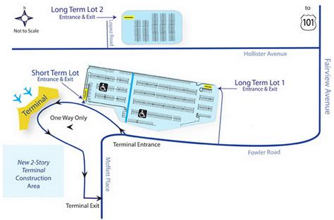 Santa Barbara Airport Map | Tourist Map Of English