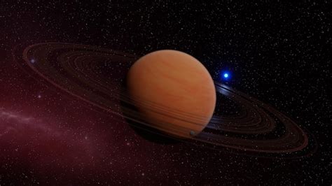 Premium Photo | Gas giant planet in deep space saturn planet and rings closeup space science ...