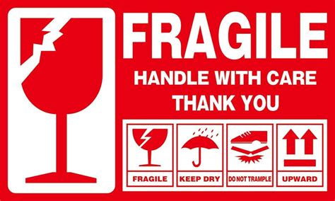 300 pcs Large Fragile Handle with Care Keep Dry Upward Do Not Trample ...