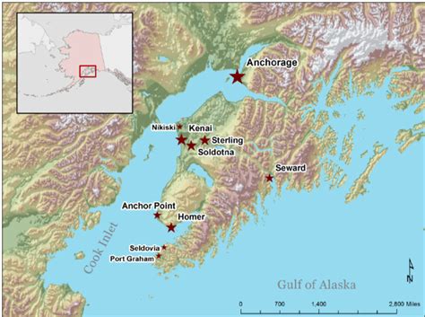 Map Of Kenai Peninsula Alaska - Cities And Towns Map