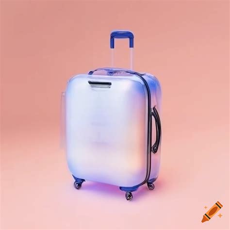 Transparent suitcase with a frosted design on Craiyon