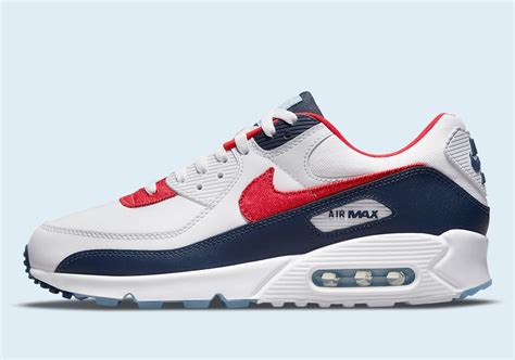 Nike Air Max 90 White Red Blue DJ5170-100 | SneakerNews.com