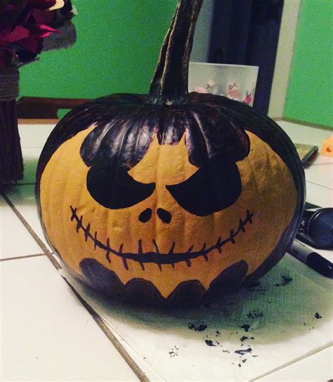 Jack Skellington Pumpkin Painting : halloween