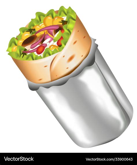 Burrito emoji icon Royalty Free Vector Image - VectorStock