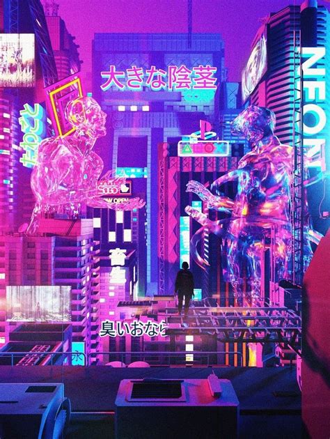 Neon Anime Aesthetic Cyberpunk | Cyberpunk city, Cyberpunk concept art ...