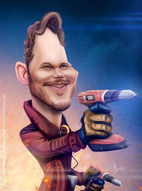 Chris Pratt by Brice Mercier | Caricature, Funny caricatures, Chris pratt