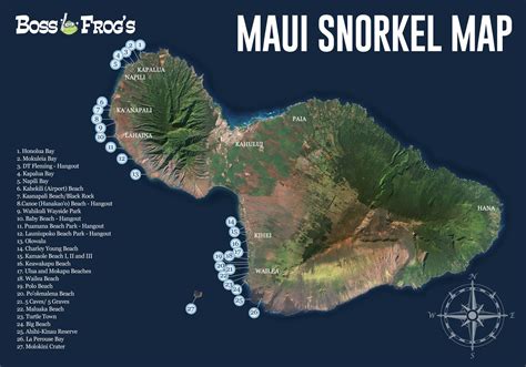 Maui Snorkeling Beaches - Map and Info by Boss Frog's