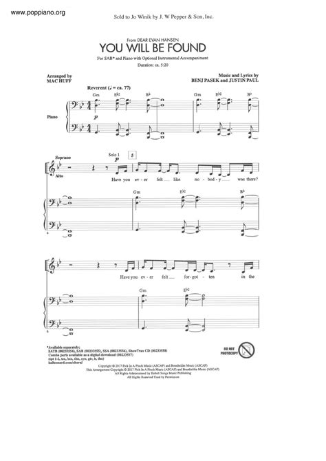 George Gershwin-You Will Be Found Sheet Music pdf, - Free Score Download ★