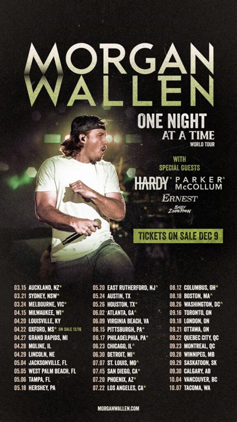 MORGAN WALLEN ANNOUNCES 2023 ONE NIGHT AT A TIME WORLD TOUR - Sound ...