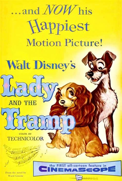 Lady and the tramp vintage movie poster Poster Painting by Ward Isaac - Pixels