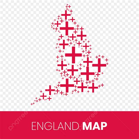 England Map Vector Hd PNG Images, England Map Filled With Flag Shaped ...