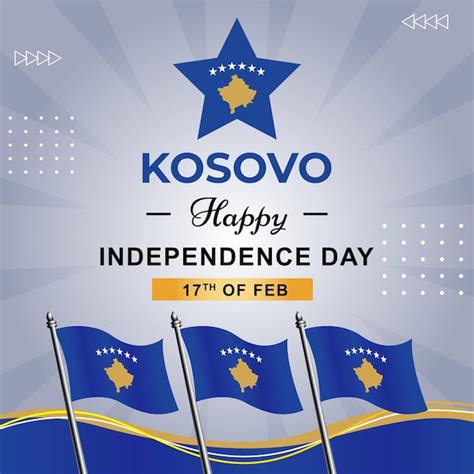 Premium Vector | Kosovo flag for independence day background