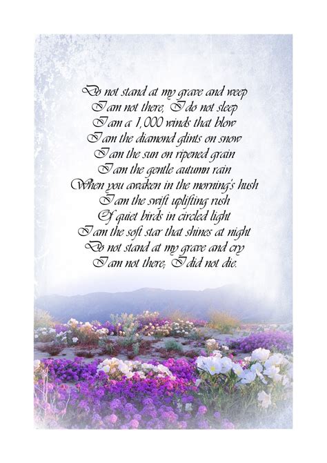 50 Inspirational Funeral Poems About Flowers - Poems Ideas