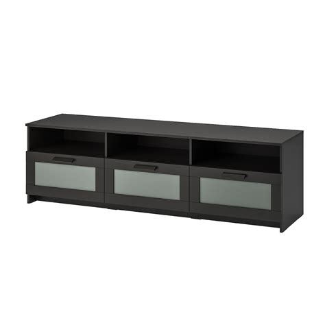 BRIMNES TV bench, black, 180x41x53 cm - IKEA