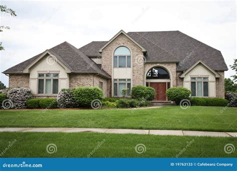 Suburban Brick House stock image. Image of foreclosure - 19763133