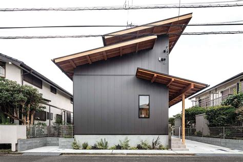 Smaller Roof Sections and Custom Dark Exterior Set this Japanese Home Apart | Decoist