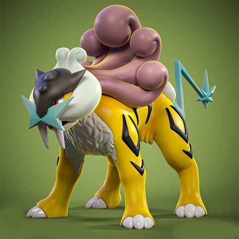 RAIKOU POKEMON 3D model 3D printable | CGTrader