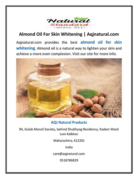 Almond Oil For Skin Whitening | Aqjnatural.com by aqjnatural - Issuu