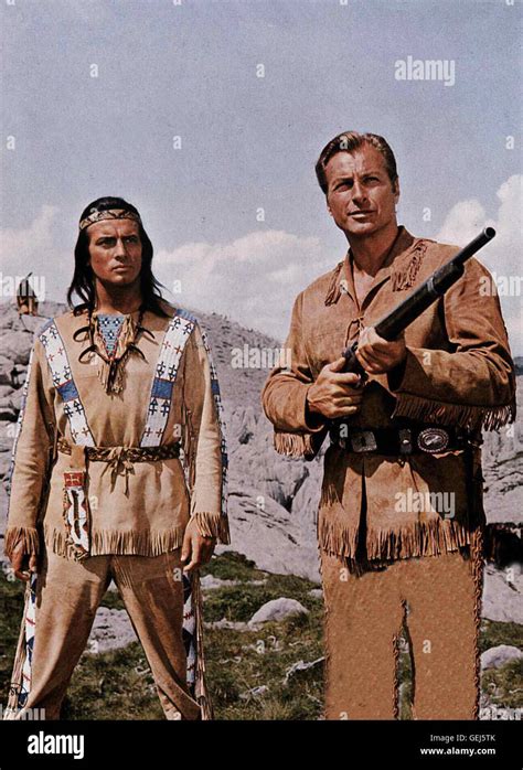 Pierre Brice, Lex Barker Winnetou (Pierre Brice) Und Sein Freund Old Shatterhand (Lex Barker ...