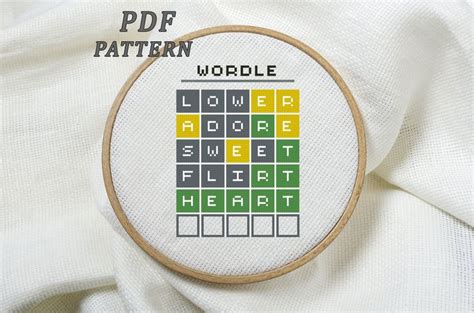 Wordle Cross Stitch Pattern, Valentine's Day Wordle PDF Pattern, Funny Cross Stitch Pattern ...