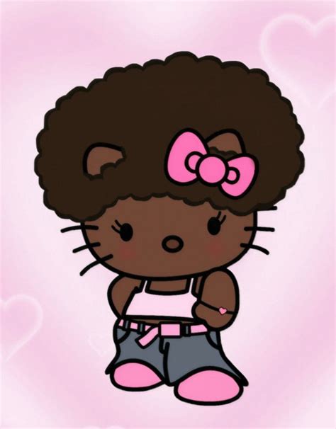 AfroKitty | Hello kitty backgrounds, Hello kitty art, Hello kitty drawing