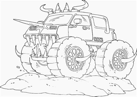 Monster Truck Coloring Pages For Kids - Coloring Home