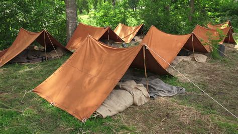 Military Tent Camp. The First World War. 1914-1918. Shot In 4K (ultra-high Definition (UHD)), So ...